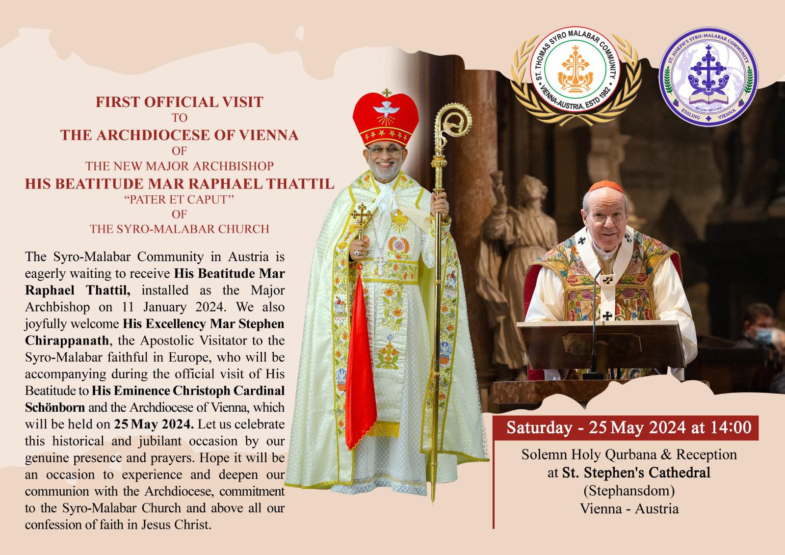 Invitation to Holy Mass with Major Archbishop Raphael Thattil